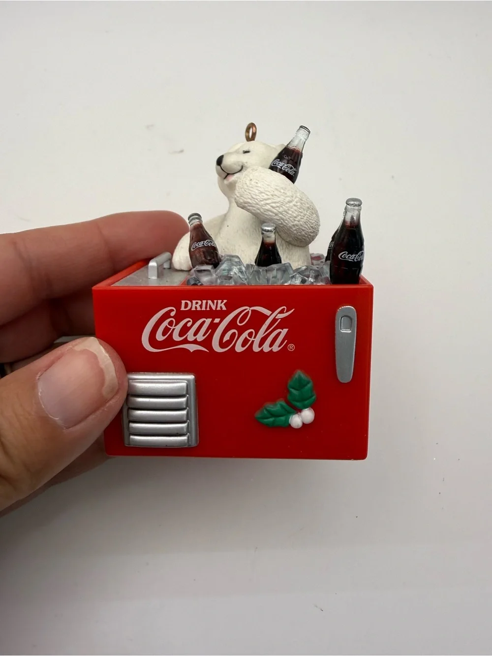 Coca Cola Red & White Polar Bear Ornament Trio